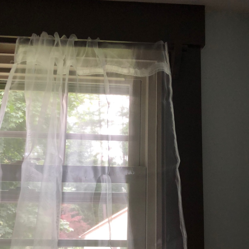 Sheer white Curtains - 36” x 50”